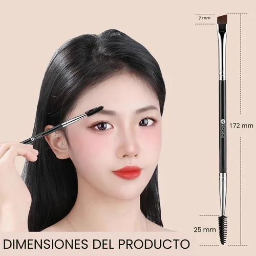 Miniatura 5 de KINGMAS Cepillo para Cejas Spoolie Profesional de Doble Punta con Ángulo para Delinear y Dar Forma a las Cejas o Pestañas (Negro)