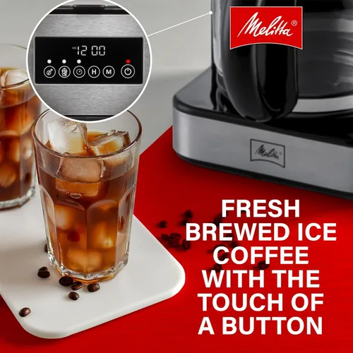 Miniatura 3 de Melitta Aroma Serie Cafeteras de Goteo Programables Parent (Aroma Tocco Plus Negro y Acero Inoxidable 12 Tazas) con Paquete de 5 Filtros de Café