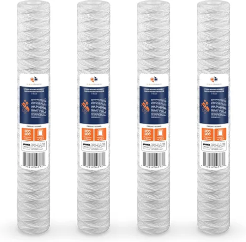 Miniatura 10 de Aquaboon Cartucho de repuesto de filtro de agua para heridas de cadena de 5 micrones, 20 x 2.5 para toda la casa, para filtración de agua de pozo
