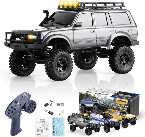 BEEZRC FMS RC Crawler 1/18 FCX18 Land Cruiser LC80 RTR Toyota con licencia 4WD RC Rock Truck 2.4Ghz 900mAh Hobby Grade RC Modelo de automóvil Mini