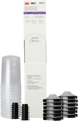 3M Kit de recarga del sistema de pistola de pintura PPS serie 2.0 con tapas y revestimientos, 26171, Midi, 13,5 oz, filtro de 200 micrones, uso para