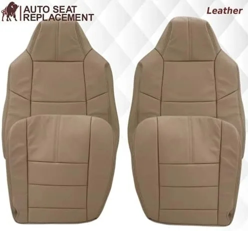 Miniatura 2 de 2008 2009 2010 Ford F250 F350 F450 Lariat Crew Cab Funda de asiento de cuero de repuesto para el conductor y el pasajero, fundas de asiento de cuero