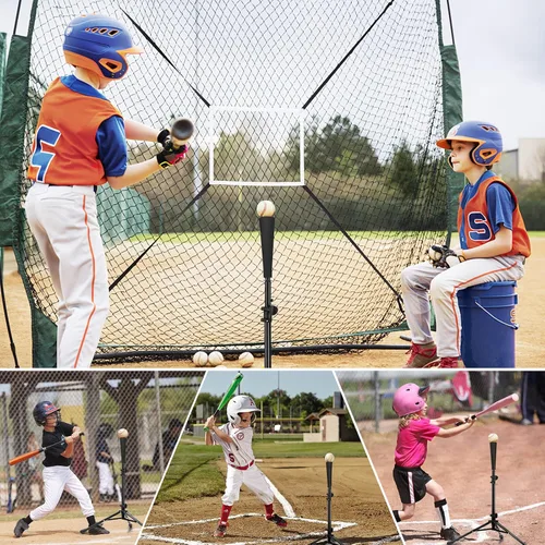 Miniatura 6 de Baseball Tee Batting Tee Softball Tee Portable Travel Hitting Tee,Easy Adjustable Height,Stable Tripod Stand