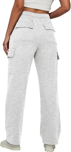 Miniatura 5 de Cargo Sweatpants for Women Casual Fleece Lined Joggers High Waisted Sweat Pants with Pockets