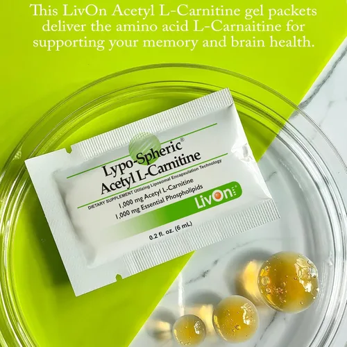 Miniatura 2 de Lypo-Spheric Acetil L-Carnitina – 1,000 mg de acetil L-carnitina y fosfolípidos esenciales por paquete – Liposoma encapsulado para una máxima
