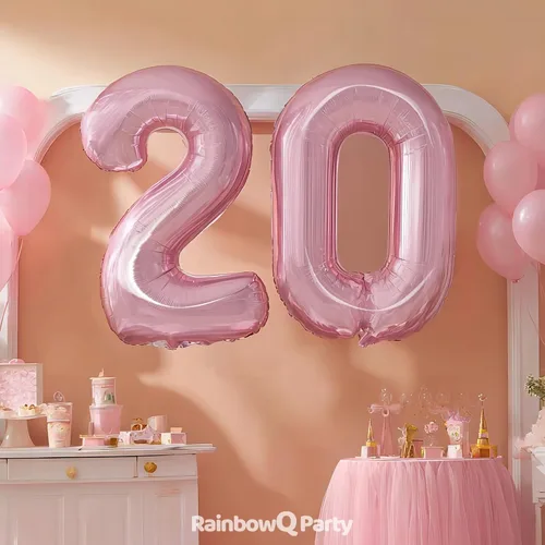 Miniatura 7 de Globo Número 0 de 40 Pulgadas para Niño o Niña Rosa Grande 0-9 Papel de Aluminio Mylar Grande Globo Número 0 Feliz Cumpleaños 0 Fiesta Aniversario