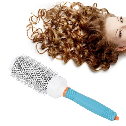 GOTOTOP Cepillo de pelo redondo con aceite marroquí - Rodillo de tubo de aluminio y herramienta de peinado