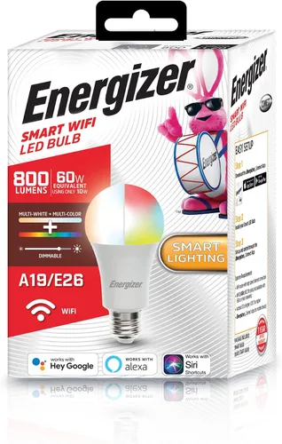 Miniatura 6 de Energizer Connect Smart A19 - Bombilla LED RGB multicolor y multicolor con control de voz y acceso remoto a través de tu teléfono inteligente