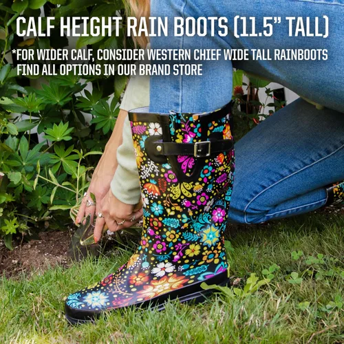 Miniatura 6 de Western Chief Botas de lluvia altas e impermeables para mujer, para exterior y jardín