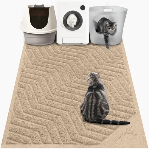 Miniatura 9 de WePet Tapete para caja de arena para gatos (No. 02-2), almohadilla de PVC de alta calidad, alfombra de captura duradera, libre de ftalatos