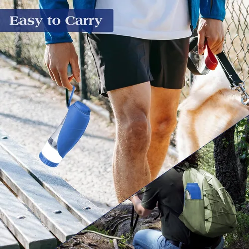 Miniatura 7 de TIOVERY Botella de agua mejorada para perros, dispensador portátil de agua para perros, gatos, cachorros y mascotas con vaso para beber y contenedor