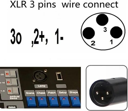 Miniatura 4 de Lámpara de estudio con luz LED XLR de 24 pulgadas, cuello de cisne de 3 pines para DJ Mixer, luz de 2 vatios (puerto XLR de 3 pines)