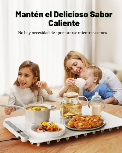 Miniatura 6 de Tapete Calentador de Alimentos, iTRUSOU Bandeja Calentadora Eléctrica con Calentamiento de Superficie Completa para Mantener los Alimentos Calientes