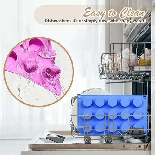Miniatura 5 de Moldes de jabón, cilindro redondo de silicona, 3 paquetes, 15 cavidades para aperitivos, chocolate, dulces, galletas, cera, pequeña cera, derretida