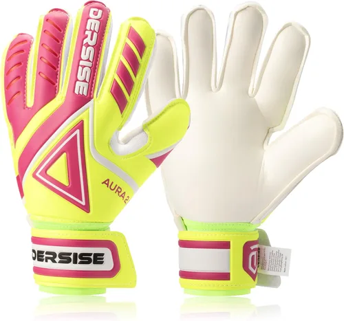 Miniatura 8 de Guantes de portero para niños y adultos, guantes de portero con agarre antideslizante de látex de 0.157 in, protección para los dedos para todo tipo