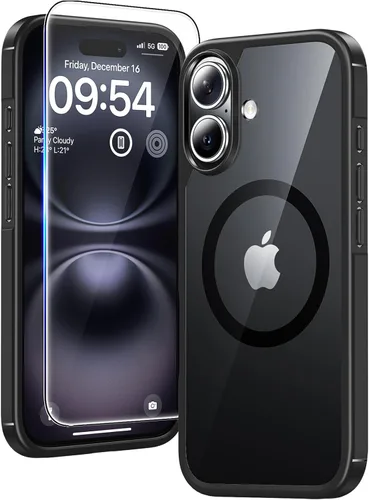 Miniatura 133 de TAURI Funda magnética 2 en 1 transparente para iPhone 14 Pro, compatible con Magsafe [no amarillenta] con protector de pantalla, protección de grado
