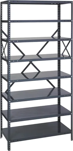 Miniatura 149 de Quantum QSBU-245BK Heavy Duty Shelving Unit with (7) Shelves and (24) QUS245 Black Bins for Garage Warehouse Storage Distribution 400 lb Load