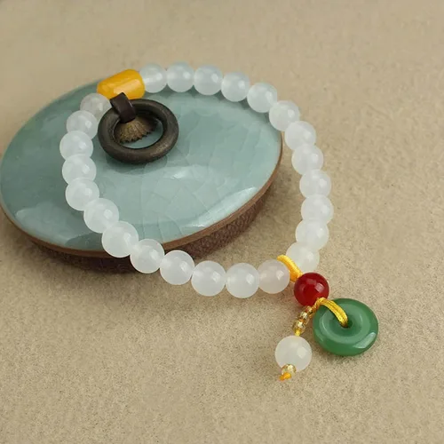 Miniatura 4 de Dcfywl731 Pulsera de piedra de jade natural hecha a mano para mujer, pulsera de mariposa de jade para mujer, ajustable, verde hetian jade, regalo