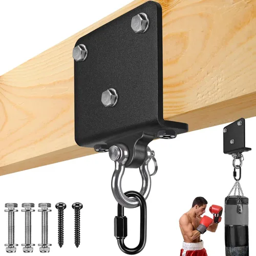 Miniatura 16 de Dolibest Colgador de vigas de acero resistente, soporte para bolsa pesada, colgador de bolsa pesada I Beam para percha de saco de boxeo