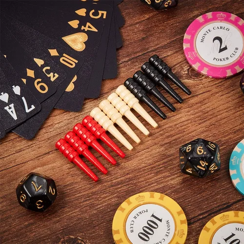 Miniatura 7 de Mudder 24 clavijas de madera para cunas de madera, para tablero de cuna, caben 1/8 agujeros con bolsa de almacenamiento para juegos de mesa