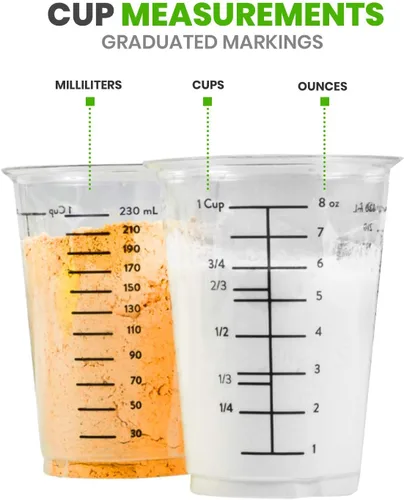 Miniatura 2 de Vasos medidores desechables para resina, paquete de 20 tazas medidoras de plástico transparente de 8 onzas para resina epoxi, manchas, mezcla
