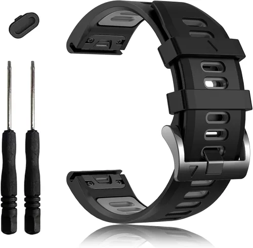 Miniatura 17 de EZMVZKU 26mm Quickfit Watchbands for Fenix 8 AMOLED 51mm/Fenix 7X/7X Pro/6X/6X Pro/5X Plus/3 HR, Sport Silicone Straps Compatible with Garmin Enduro