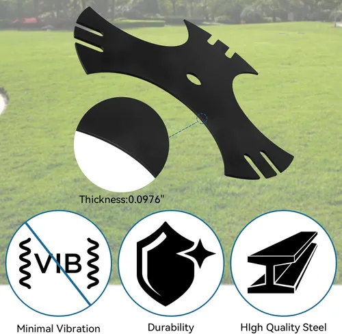 Miniatura 2 de Edger Blade 781-0748 781-0748-0637 para Craftsman Troy-Bilt MTD Lawn Edger - Cuchilla de zanjadora Tri-Star de 3 lados de 9 pulgadas para bordeadora