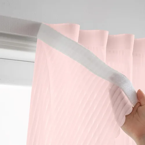 Miniatura 11 de Cortinas traslúcidas de gasa beige, autoadhesivas, con filtro de luz de privacidad, para el hogar, cortina portátil sin taladrar