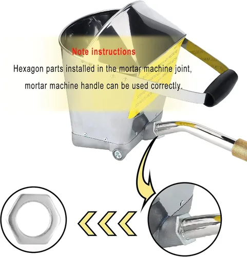Miniatura 2 de YOUHO Pulverizador de estuco de pared de yeso pulverizador de cemento mortero pistola tolva herramienta, con kit de conexión de compresor 4 Jet