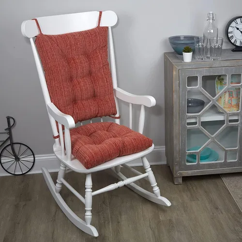 Miniatura 32 de Klear Vu The Gripper - Juego de cojines antideslizantes para silla mecedora con acolchado grueso, incluye almohadilla de asiento y almohada