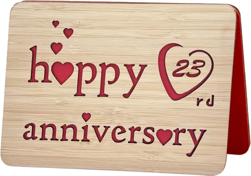 Miniatura 10 de Tarjeta de felicitación de madera para el primer aniversario, hecha a mano, 1 año, aniversario de boda, tarjeta de primer aniversario para ella, él