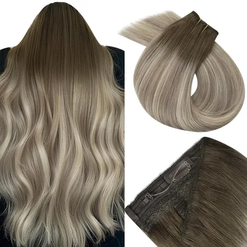 Miniatura 54 de Easyouth Extensión de cola de caballo de cabello humano marrón ombré, extensión de colas de caballo, extensiones de cola de caballo de color marrón