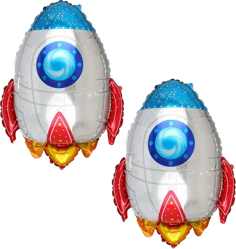 Miniatura 7 de 2 globos de aluminio con forma de astronautas grandes de Mylar para decoración de fiesta de cumpleaños con temática espacial del universo