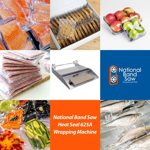 Miniatura 5 de National Band Saw Máquina de embalaje de sellado térmico 625A, sellador de bolsas de plástico con superficie de envoltura de acero inoxidable