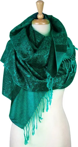 Miniatura 2 de PASKMLNA Estola de bufanda de pashmina jacquard de cachemira