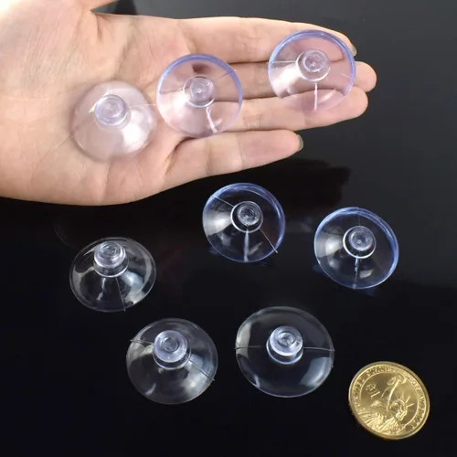 Miniatura 3 de Paquete de 20 ventosas para ventosas de plástico de vidrio, ventosas de plástico transparente de PVC con ganchos para mesa de vidrio, almohadilla