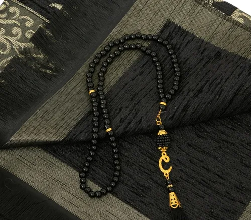 Miniatura 7 de Prien Alfombra de oración musulmana con Tasbih y bolsa portátil, regalo musulmán para mujeres y hombres, caja islámica Mubarak, juego de regalos