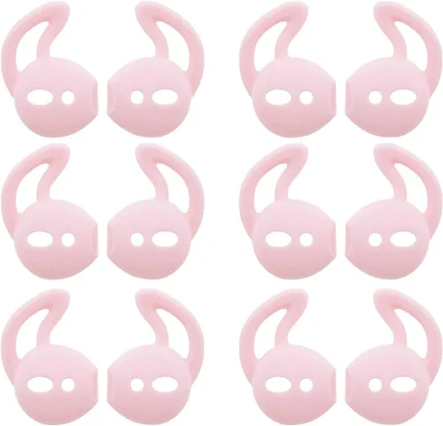 Miniatura 4 de JNSA 6 pares de almohadillas de silicona para auriculares compatibles con Air Pods 1 y 2, puntas deportivas antideslizantes de silicona suave