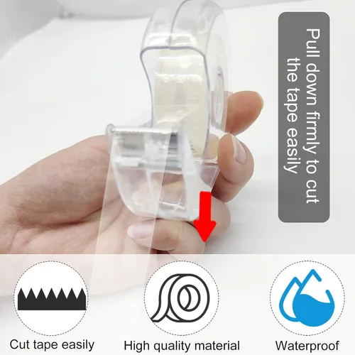 Miniatura 3 de OWLKELA 8 Pack Clear Tapes and Refillable Dispensers, 0.7" x 28 yds per roll, Transparent Tape Refills, Office Tape with Dispenser for Home, School