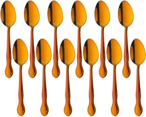 Miniatura 48 de Juego de 12 cucharas de café, mini cucharas de café, cucharas de espresso de acero inoxidable, cucharas pequeñas para postre, té, aperitivo, 4.6