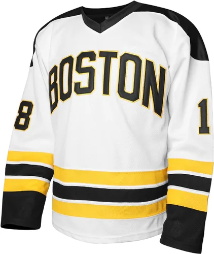 Miniatura 2 de Happy Gilmore 18 Boston Adam Sandler 1996 película de hockey sobre hielo Jersey para hombre S-XXXL cosido