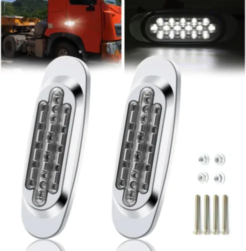 Miniatura 11 de 2 luces LED de marcador de remolque, luz de espacio para montaje en superficie, 5.9 pulgadas, impermeable, sellada, indicadores de marcador lateral