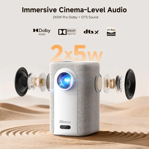 Miniatura 6 de Proyector 4K para Exteriores [Lanzamiento Corto/1200ANSI/Aplicaciones Integradas] con WiFi y Bluetooth, Proyector de Enfoque Automático con Soporte