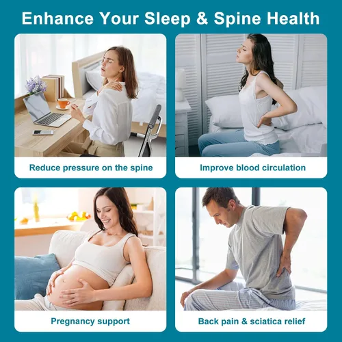 Miniatura 6 de Almohadas de alineación para dormir de lado, almohada de rodilla para dormir de lado con correa ajustable Alivia el dolor en caderas, rodillas
