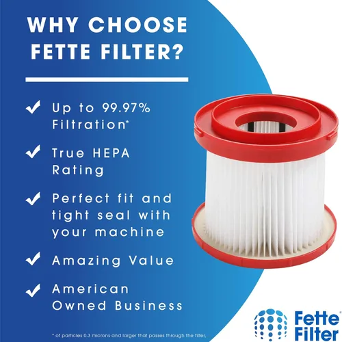 Miniatura 5 de Fette Filter - 4 filtros HEPA para aspiradora en seco y húmedo compatible con Milwaukee 49-90-1900 para aspiradora húmeda/seca de galón M18 de 2