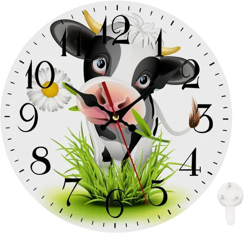 Miniatura 15 de LOKMU Reloj silencioso sin tictac de 10 pulgadas, reloj de pared redondo, decorativo para sala de estar, cocina, hogar, baño, dormitorio, oficina