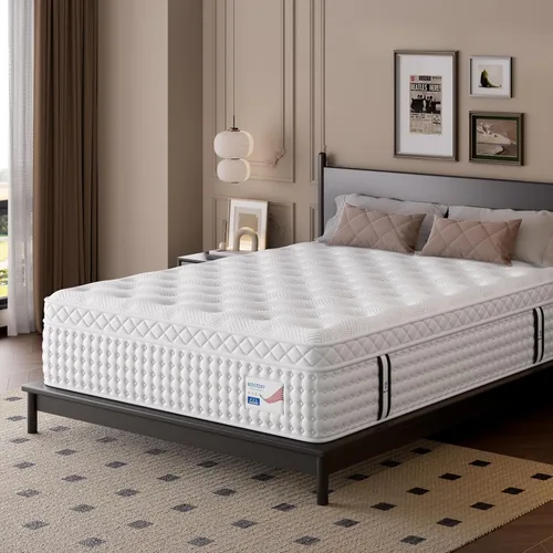 Miniatura 2 de BedStory 12 Inch Extra Firm Queen Mattress, Hybrid Mattress with Extra Lumbar & Back Hip Support, Signature Collection for Pressure Pain Relief