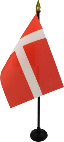 Miniatura 34 de AZ FLAG Bandera de mesa de Albania de 4 x 6 pulgadas - Bandera de escritorio albanesa 5.9 x 3.9 in - Tapa de lanza dorada