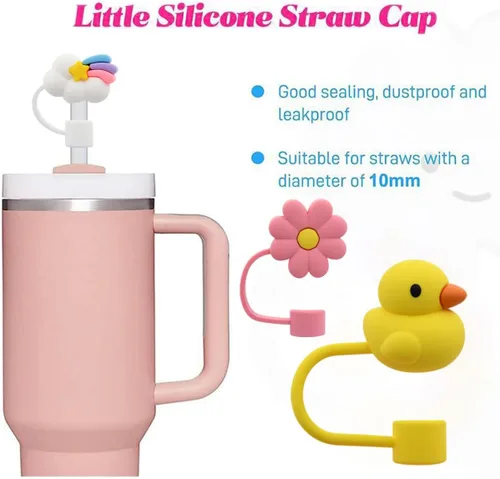 Miniatura 4 de Tapa con pajita para vaso Stanley, tapa superior compatible para vaso de 30 y 40 oz con asa, tapas reutilizables a prueba de polvo de 10 mm 0.4 6