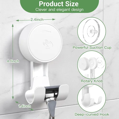 Miniatura 5 de LUXEAR Ganchos de Succión Potentes con Ventosa al Vacío-1PACK Navaja 1pack Individual Blanco